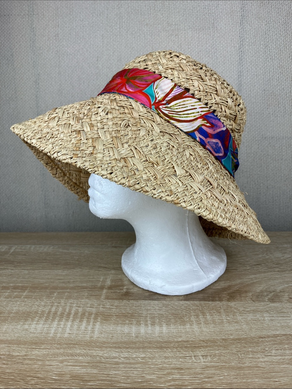 Johnny Was Helena Bucket Straw Hat Scarf